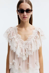 Blouse avec dentelle