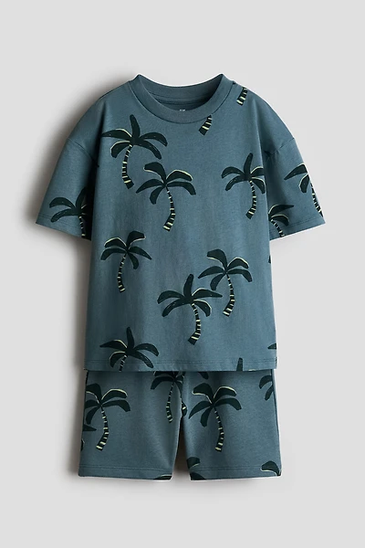Ensemble 2 pièces T-shirt et short en molleton