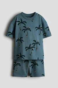 Ensemble 2 pièces T-shirt et short en molleton