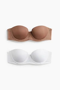 2-Pack Padded Microfiber Balconette Bras