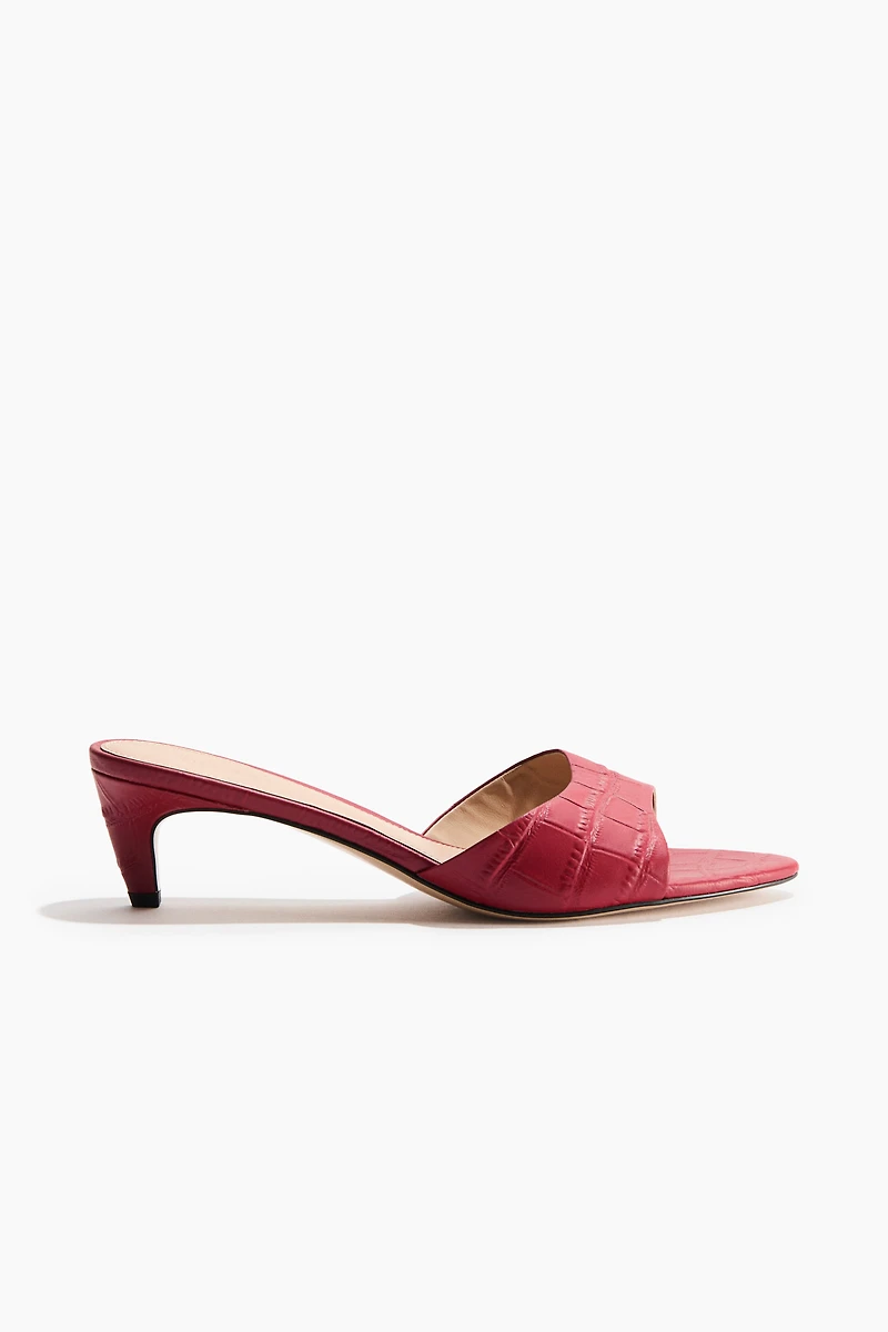 Heeled Leather Sandals