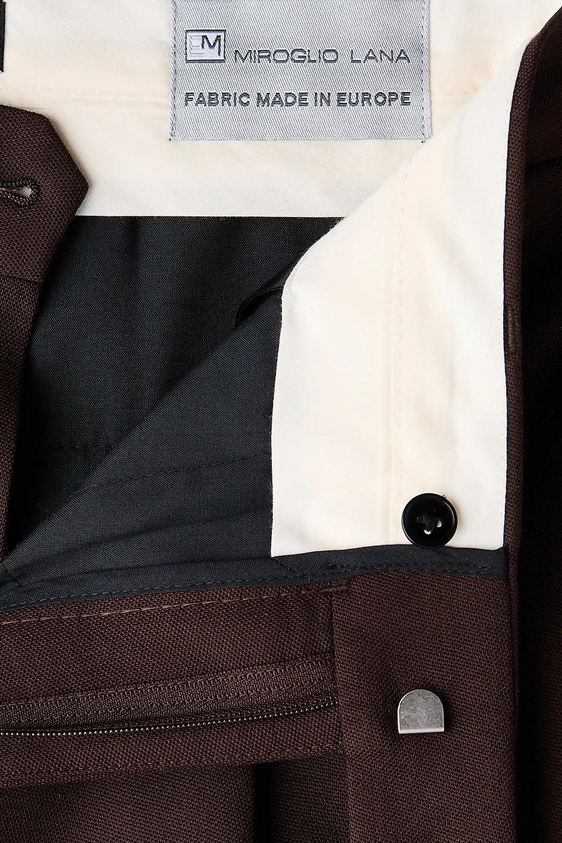 Regular-Fit Wool-Blend Suit Pants