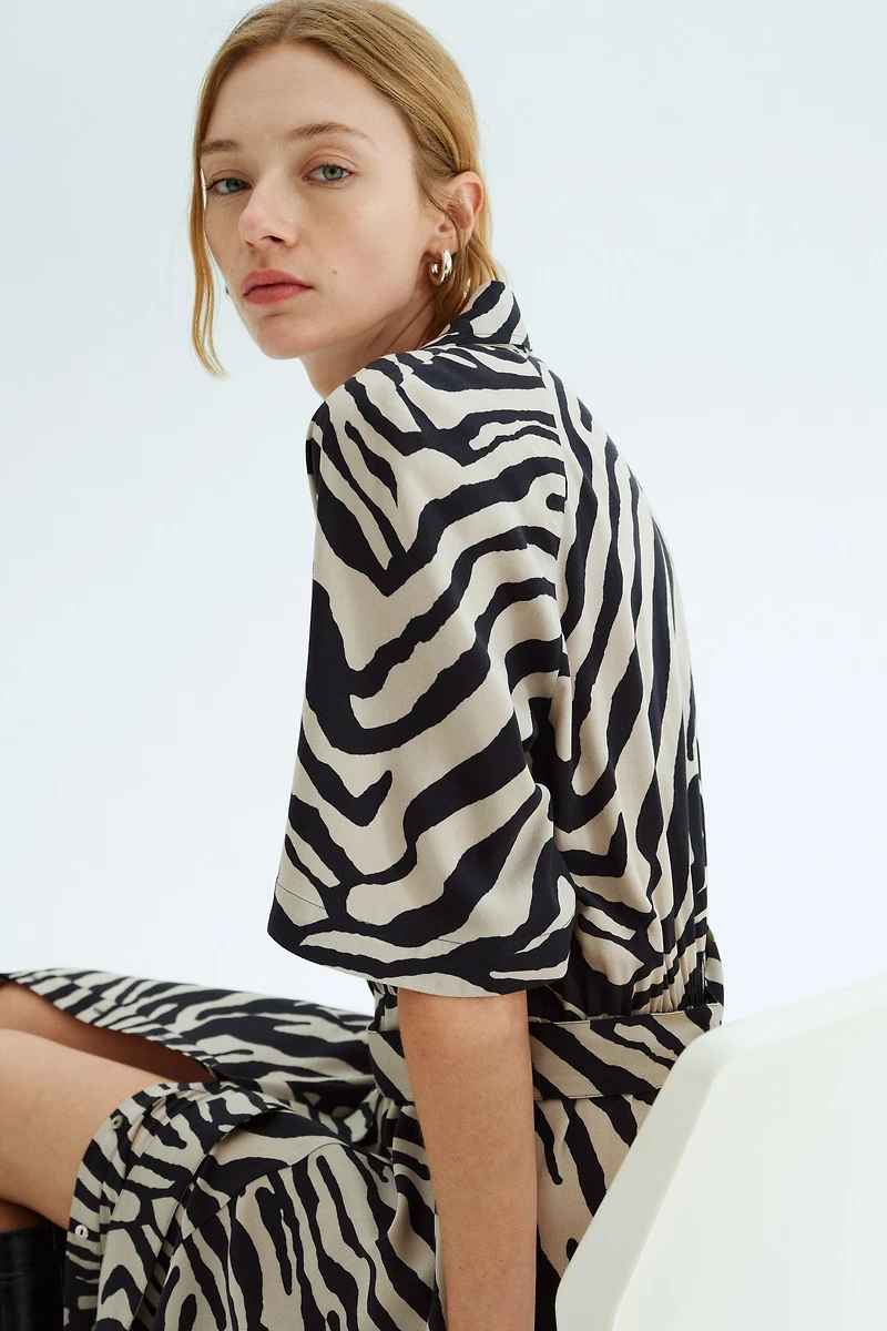 Tie-belt Shirt Dress