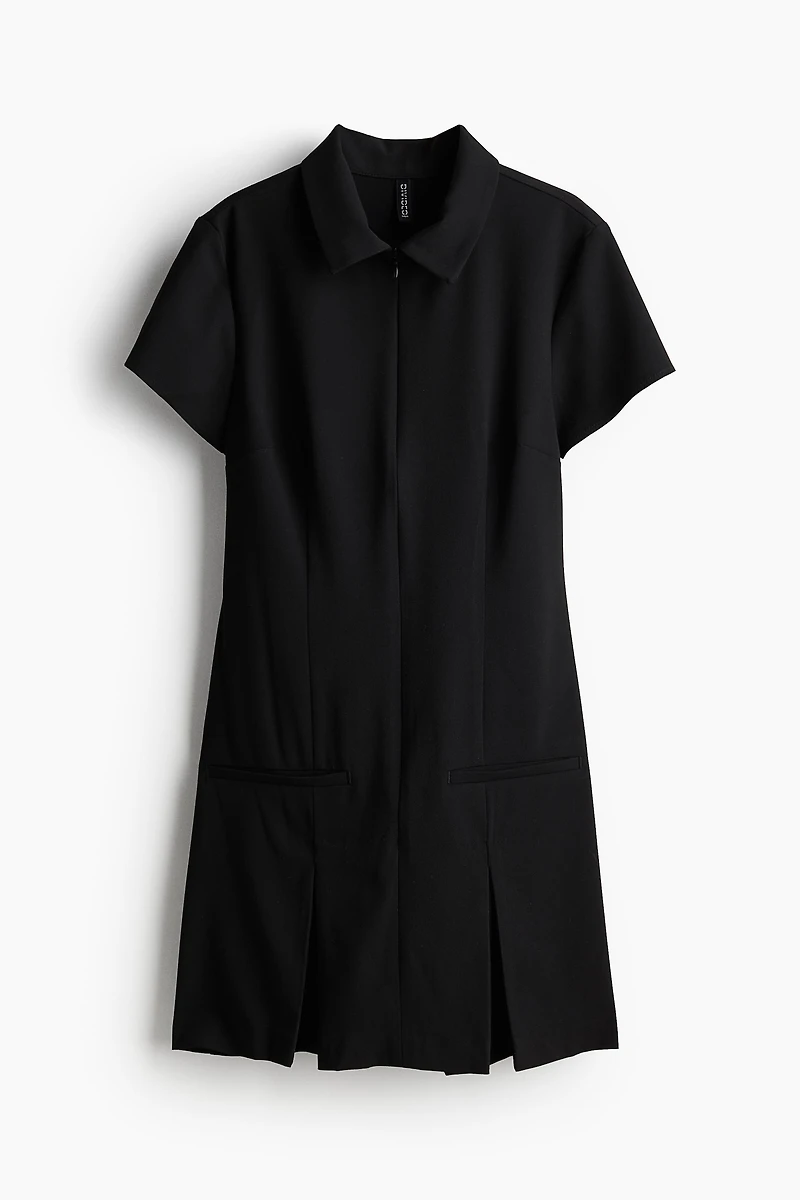 Robe à glissière avec col