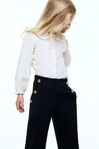 Pantalon large en jersey point de Rome