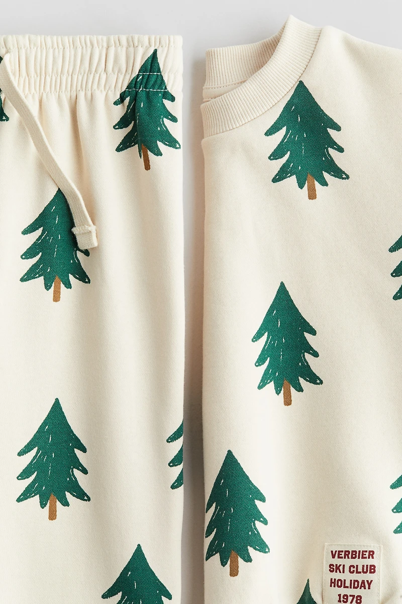 Ensemble 2 pièces en molleton imprimé