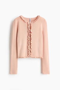 Ruffle-Trimmed Cardigan
