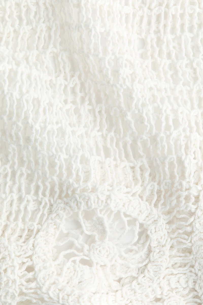 Asymmetric Crochet-Look Top