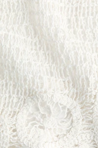 Asymmetric Crochet-Look Top