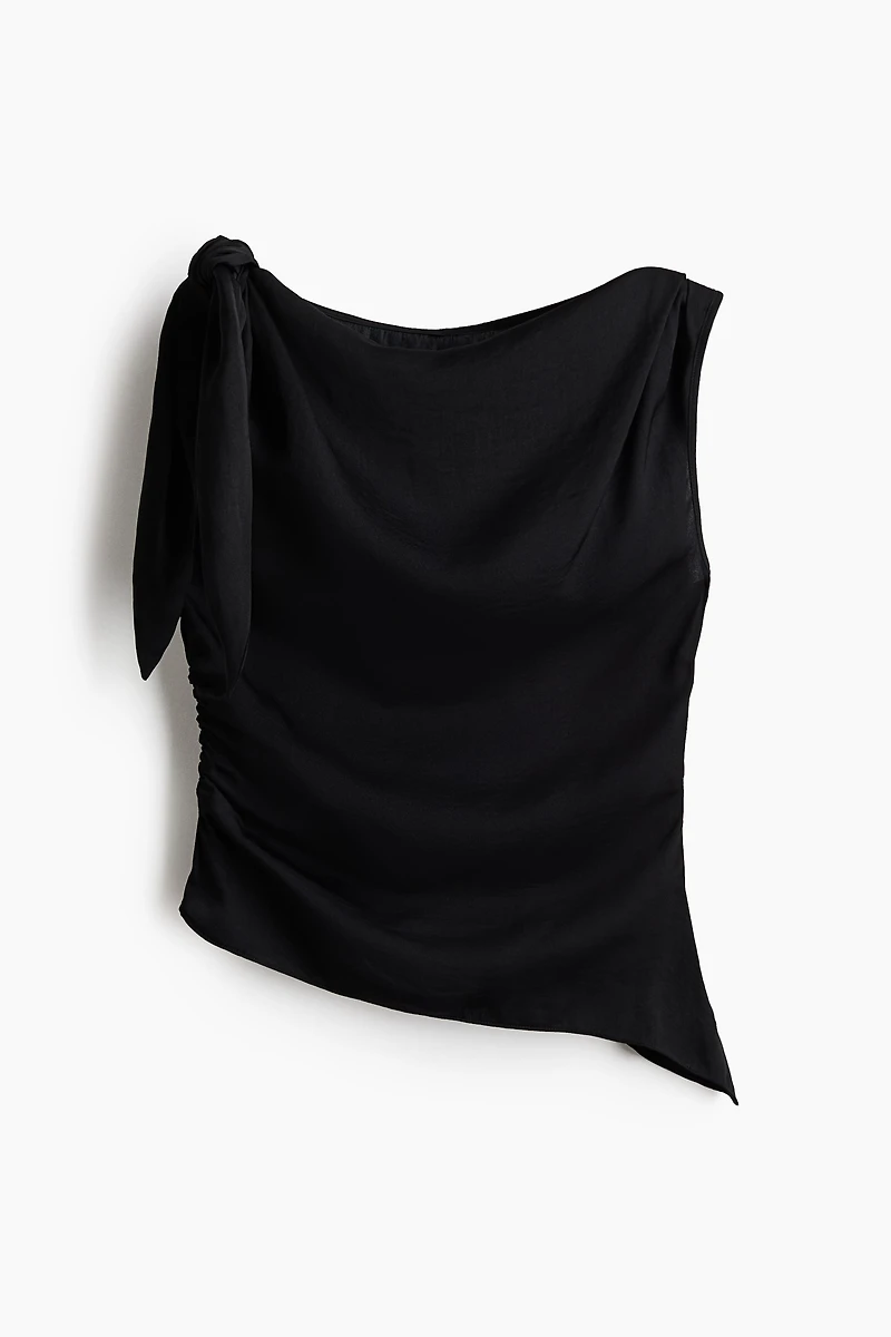 Asymmetric Tie-Detail Top