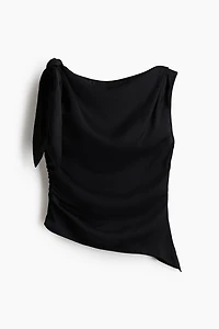 Asymmetric Tie-Detail Top