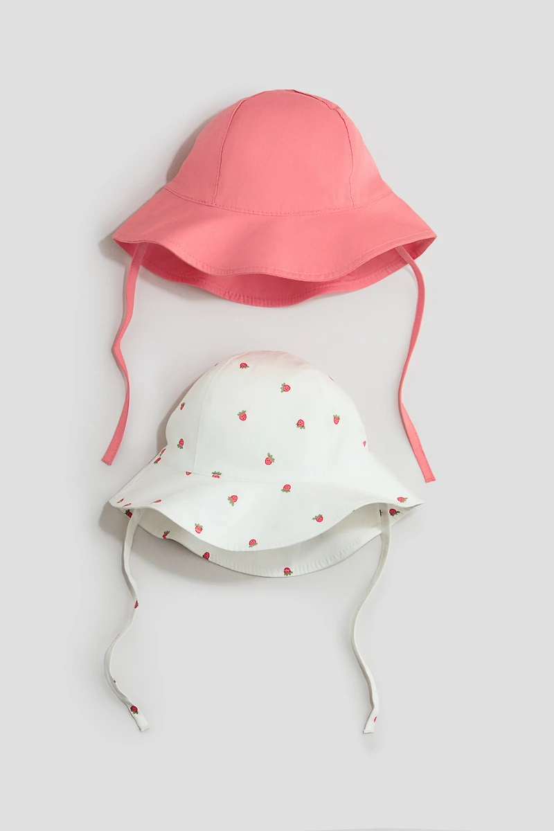 Lot de 2 chapeaux soleil en coton