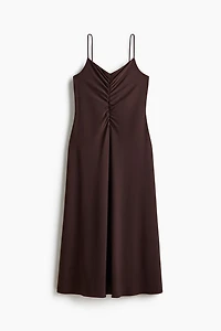 Gathered strappy dress