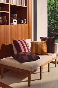 Checked Velvet Cushion Cover