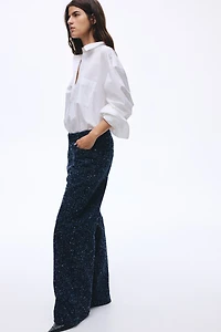 Jean en denim bouclette