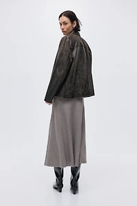 Fine-Knit Midi Skirt