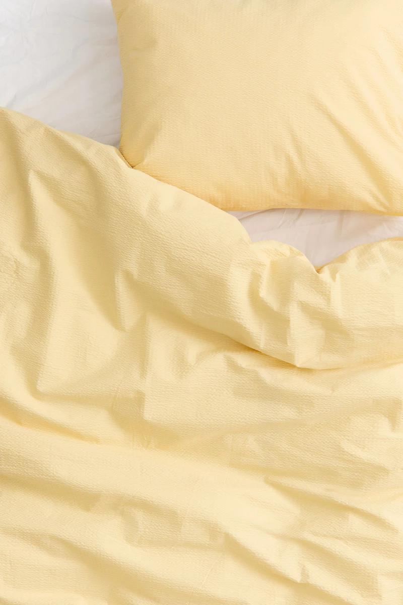 Seersucker Twin Duvet Cover Set