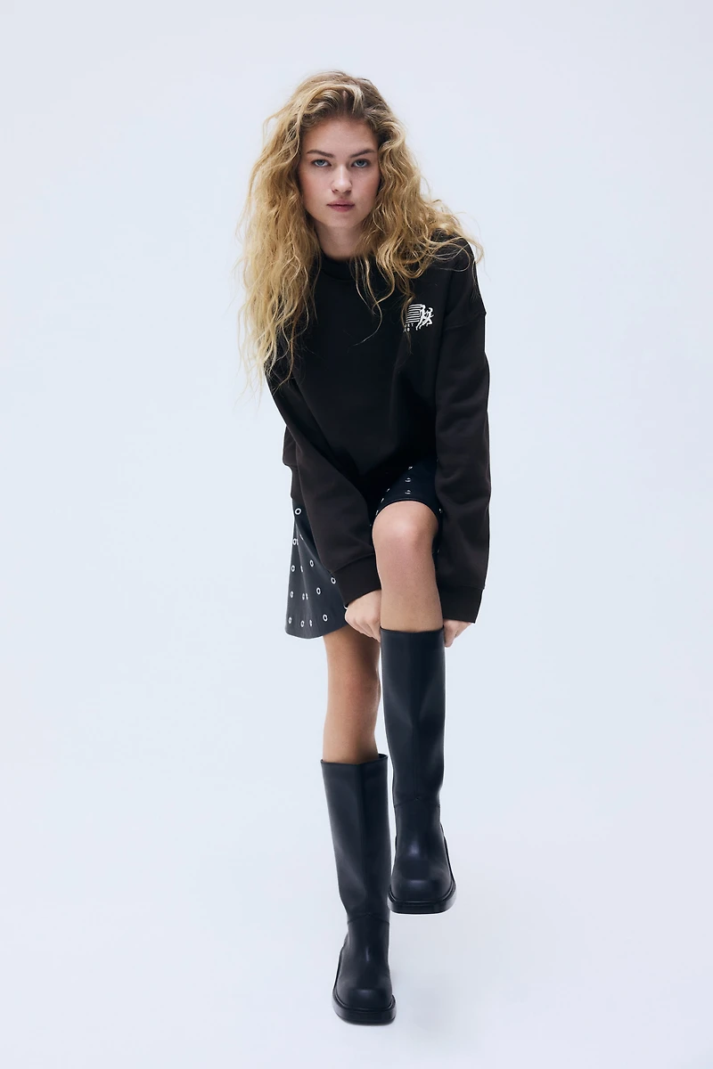 Sweatshirt with Printed Motif