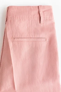 Tapered Linen-Blend Pants