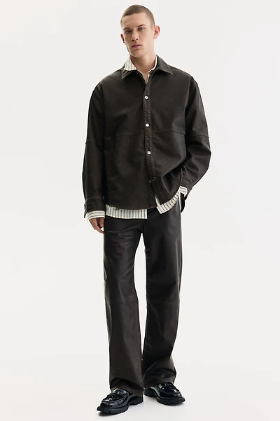 Regular-Fit Coated Overshirt