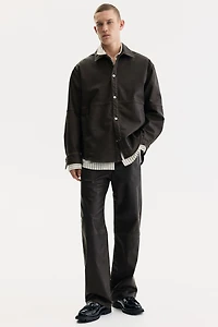 Regular-Fit Coated Overshirt