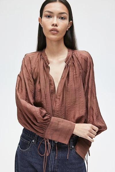 Blouse en lyocell mélangé