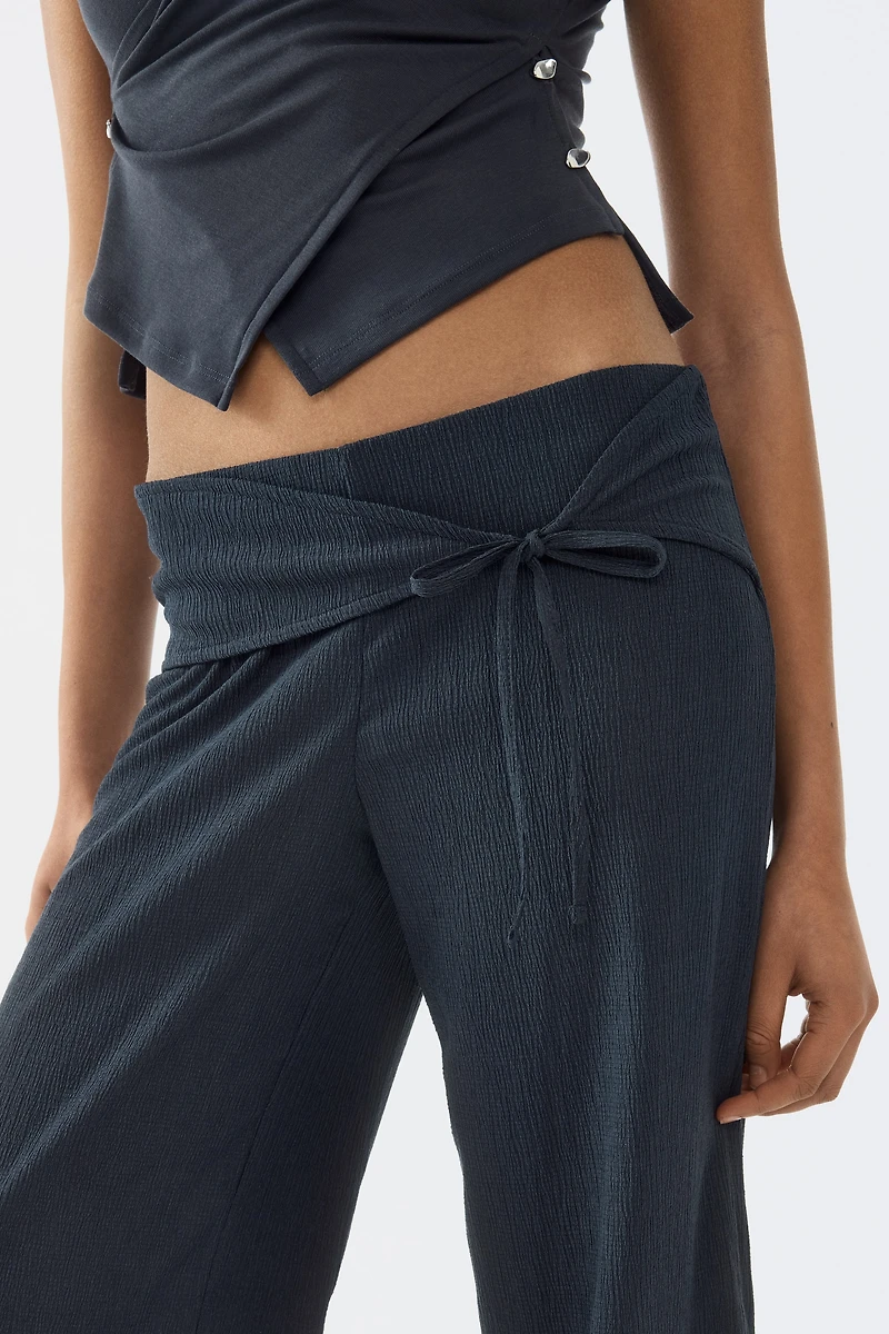 Pantalon en jersey avec détail à nouer