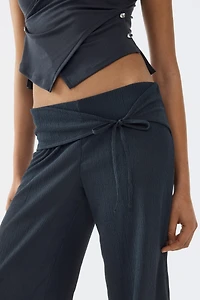 Pantalon en jersey avec détail à nouer