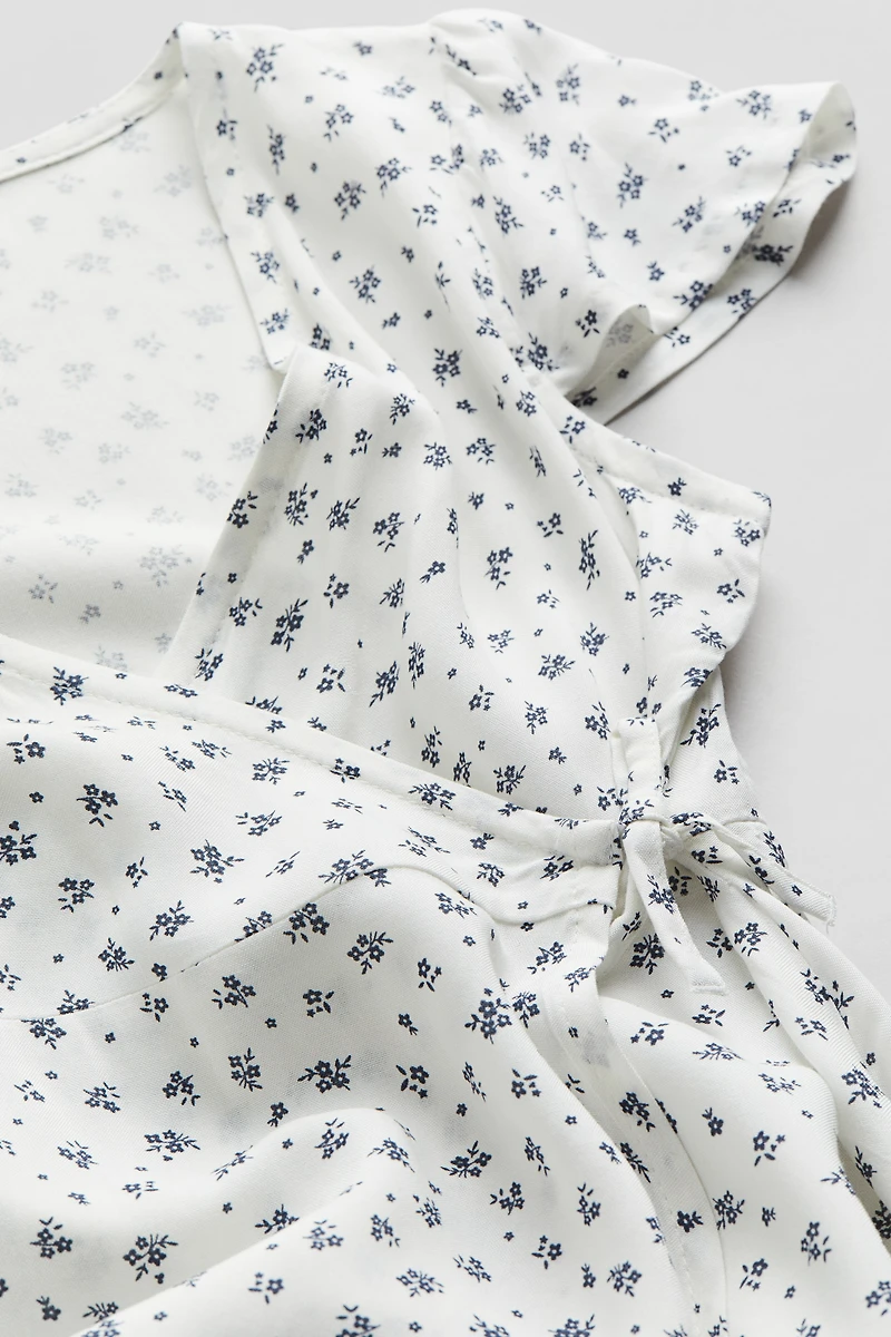 Robe croisée en viscose