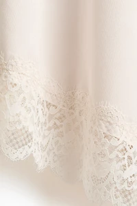 Lace-Trimmed Slip Dress