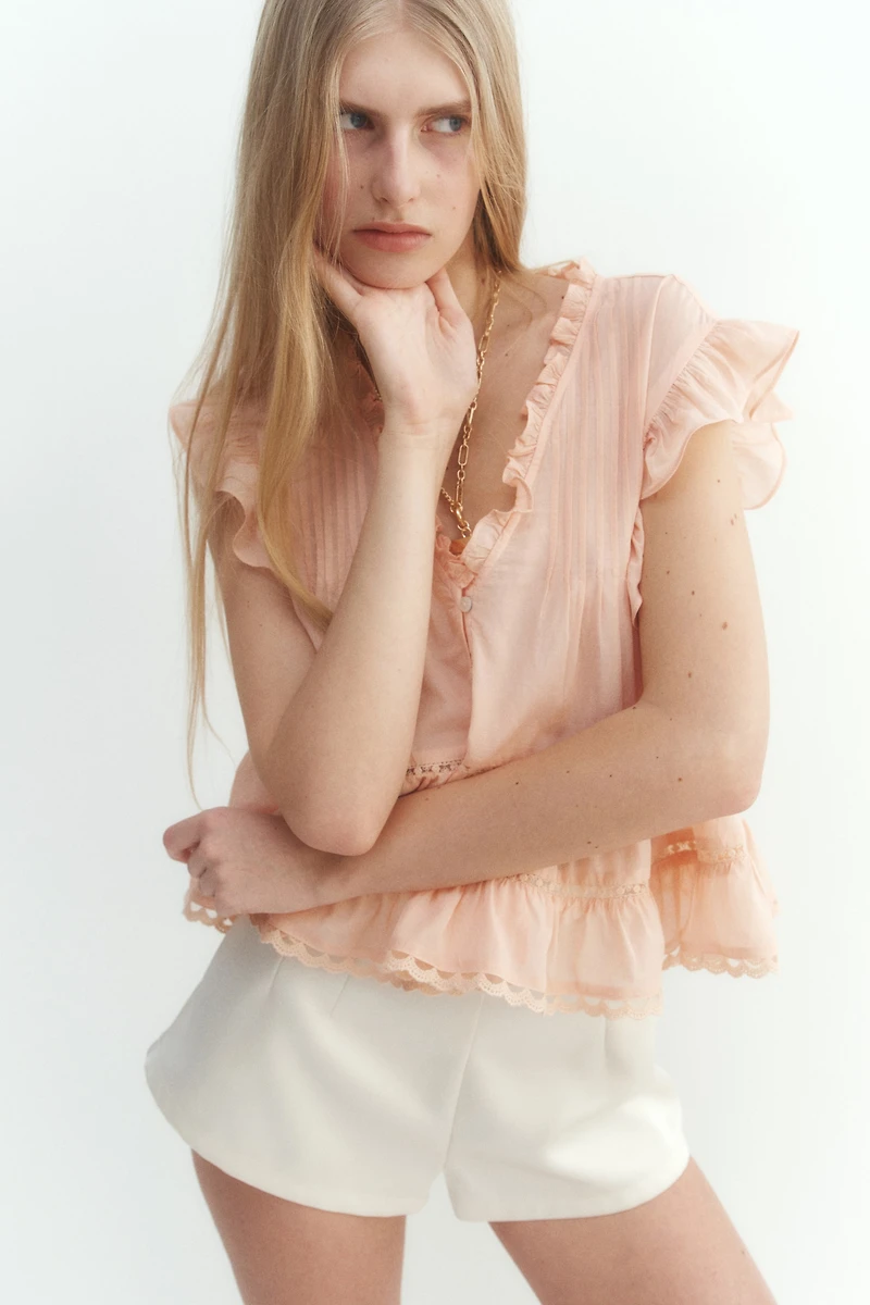 Blouse with Pintucks