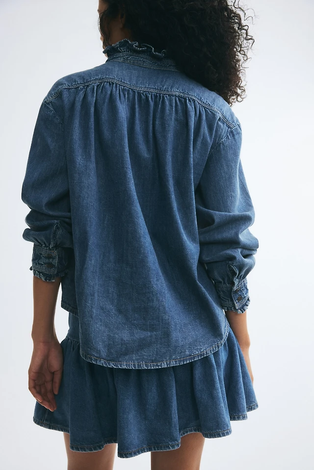 Ruffle-Trimmed Blouse
