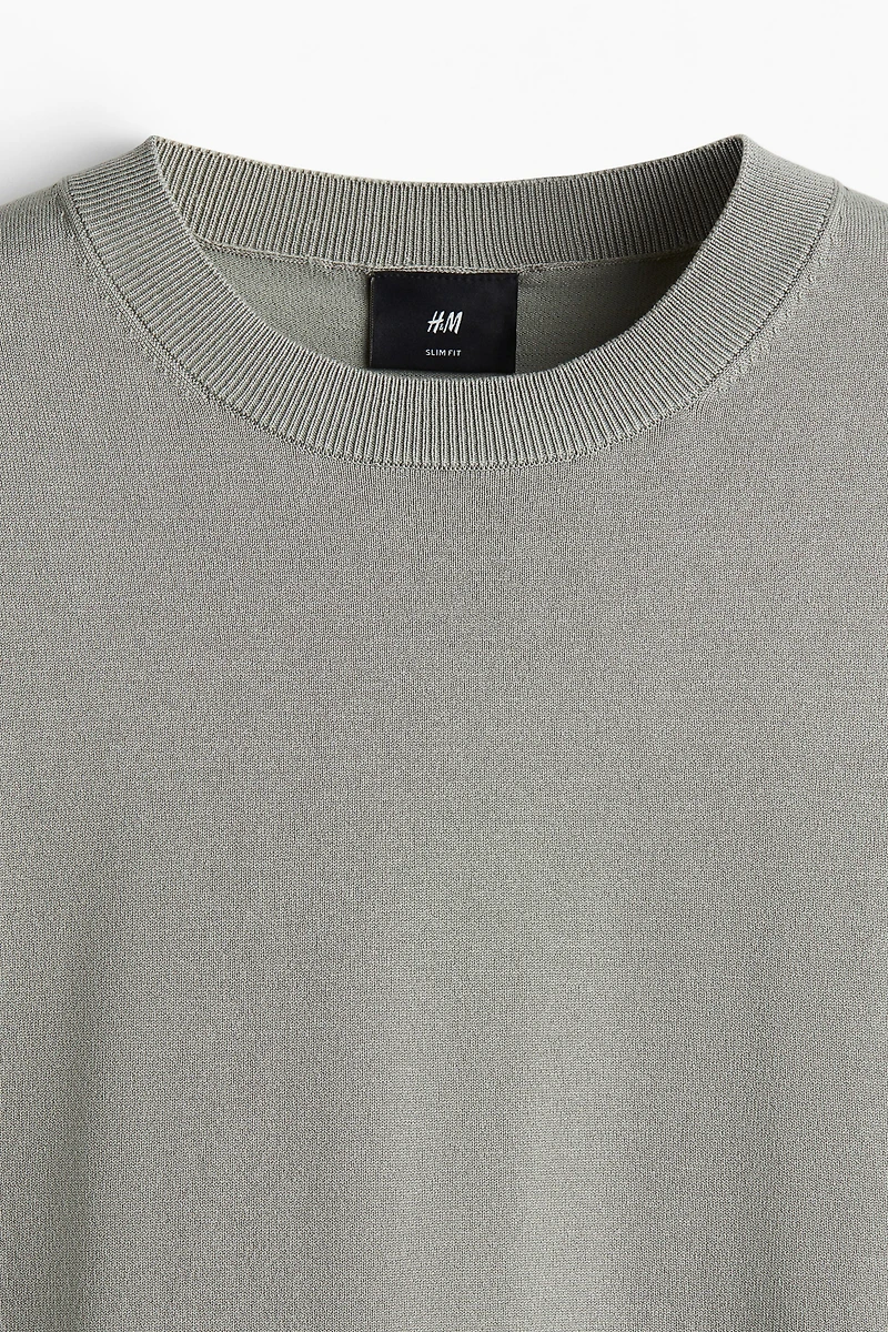 Slim-Fit Fine-Knit T-Shirt