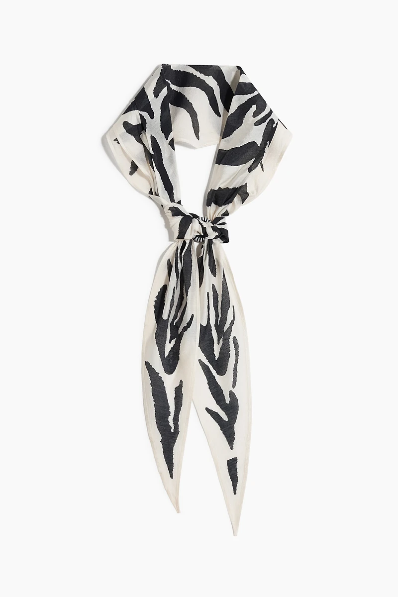 Foulard cravate avec perle fantaisie