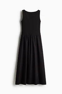 Sleeveless Dress with Flared Skirt