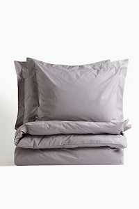 King/Queen Cotton Percale Duvet Cover Set