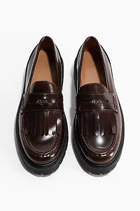 Fringe-Trimmed Loafers