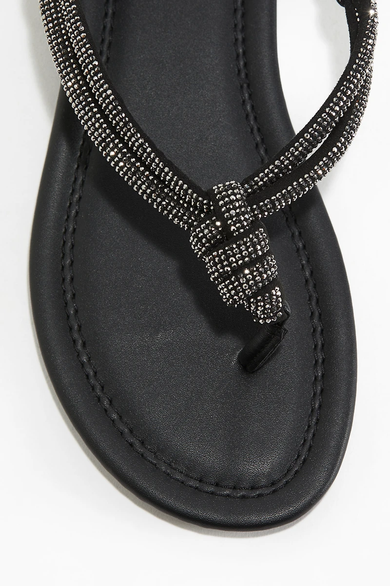 Rhinestone-Embellished Sandals