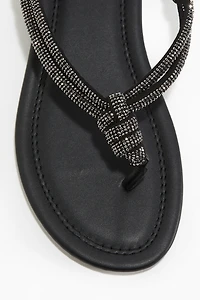 Rhinestone-Embellished Sandals