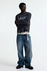 Oversized Fit Printed jersey top