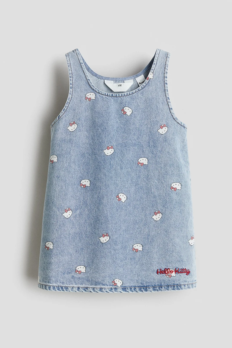 Printed Denim Dress
