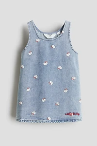 Printed Denim Dress