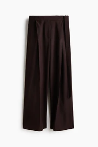 Pantalon en sergé avec détail à nouer