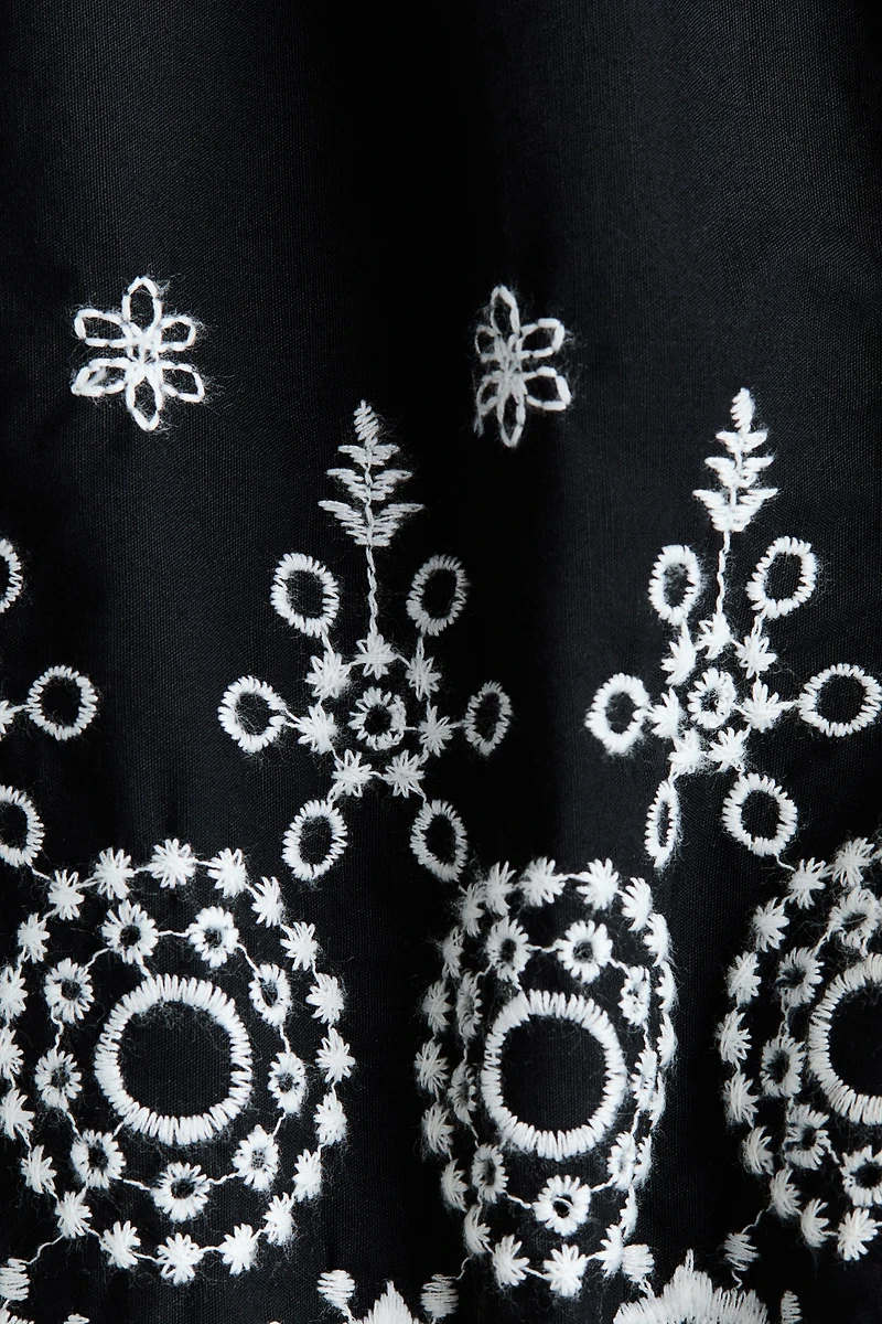 Embroidered Cotton Poplin Shorts
