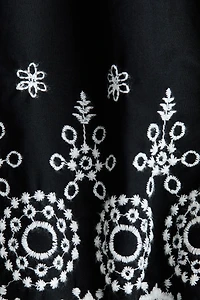 Embroidered Cotton Poplin Shorts