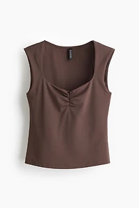 Gathered Sleeveless Top