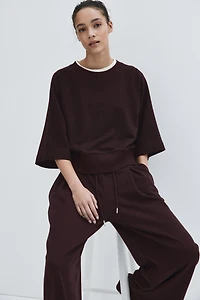 Pleat-Detail Drawstring Pants