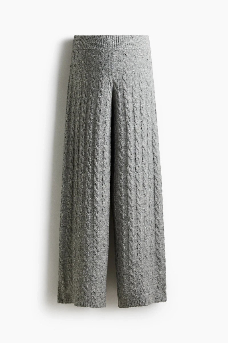 MAMA Pantalon en tricot torsadé