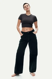 Microfiber Cropped T-Shirt