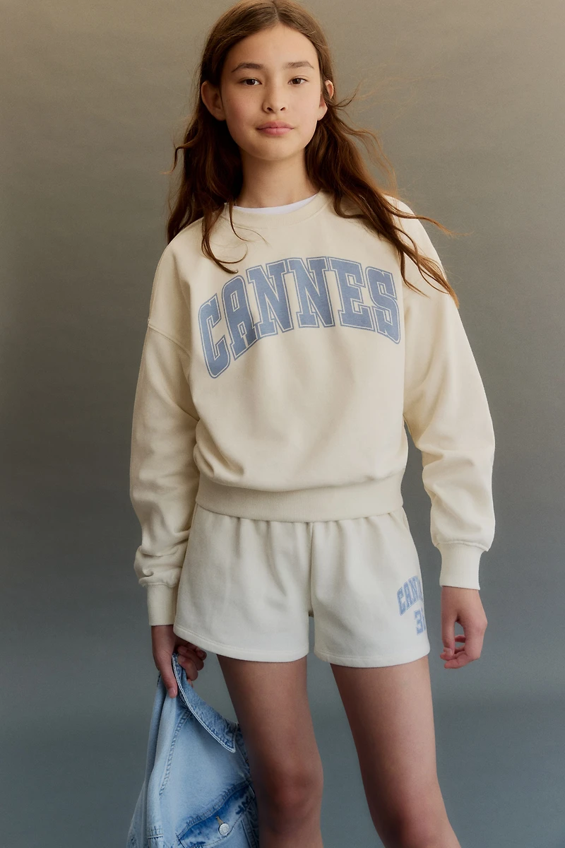 2-Piece Sweatshirt and Shorts Set